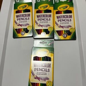 Crayola Watercolor Pencils Set you get four brand new boxes of 12 pencils